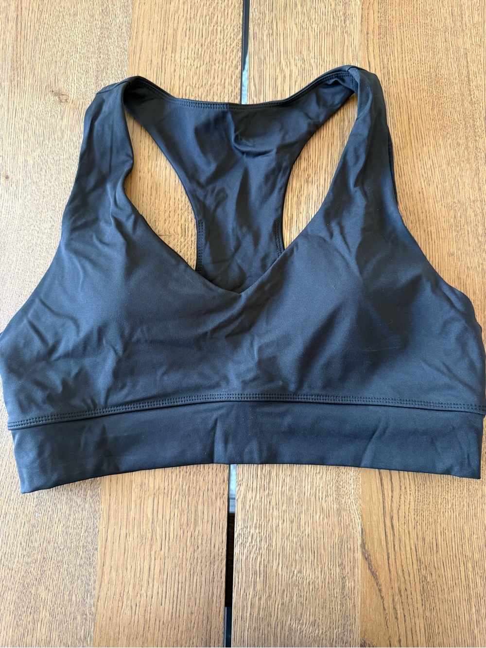 Black Racerback Sports Bra - Unbranded